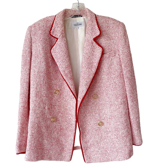 Valentino Jackets & Blazers - VALENTINO tweed vintage red blazer jacket